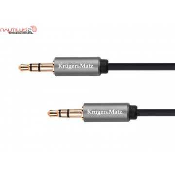 Kruger And Matz Basic Kabel jack 3.5 wtyk stereo - 3.5 wtyk stereo 1m KM1226