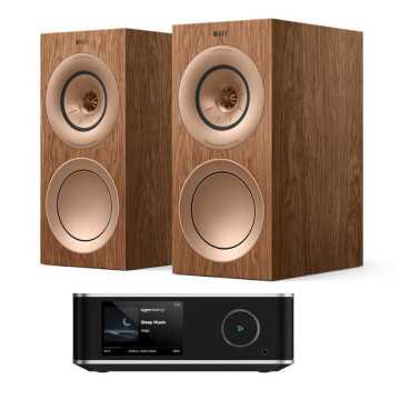 WiiM Amp Ultra Silver + KEF R3 Walnut